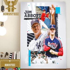 MLB Honors the Great Jim Abbott on the 33rd Anniversary of the Americans with Disabilities Act Signing Home Decor Poster Canvas