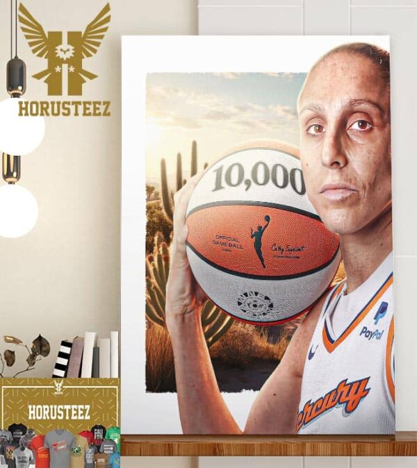 10000 Career Points In WNBA History For Diana Taurasi Home Decor Poster Canvas