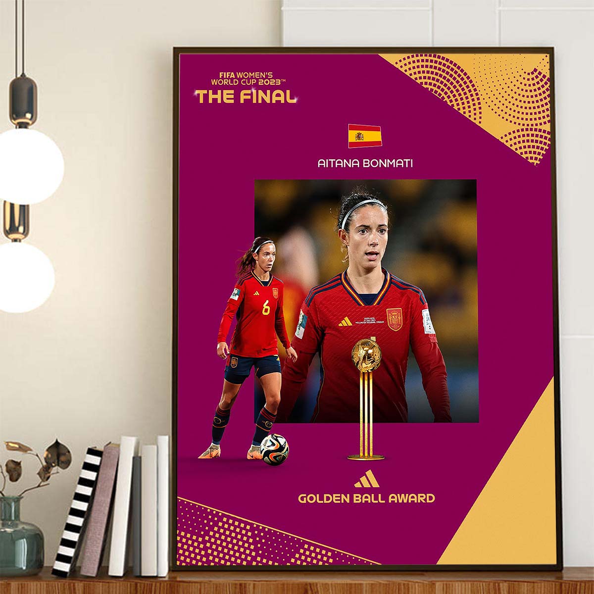 Aitana Bonmati Is The Golden Ball Award at FIFA Womens World Cup 2023 Home Decor Poster Canvas