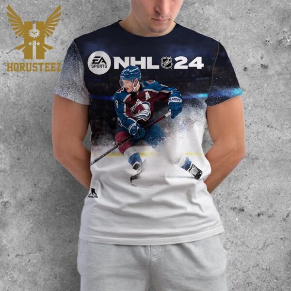 Colorado Avalanche Cale Makar Cover Athlete on EA Sports NHL 24 Official Poster All Over Print Shirt