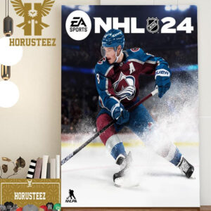 Colorado Avalanche Cale Makar Cover Athlete on EA Sports NHL 24 Official Poster Home Decor Poster Canvas