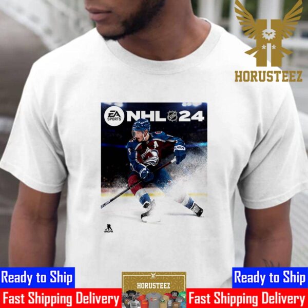 Colorado Avalanche Cale Makar Cover Athlete on EA Sports NHL 24 Official Poster Unisex T-Shirt