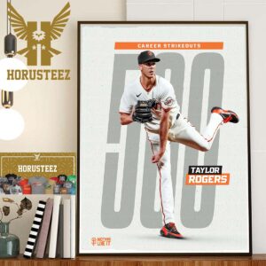 Congrats Taylor Rogers 500 Career Strikeouts with San Francisco Giants In MLB Home Decor Poster Canvas