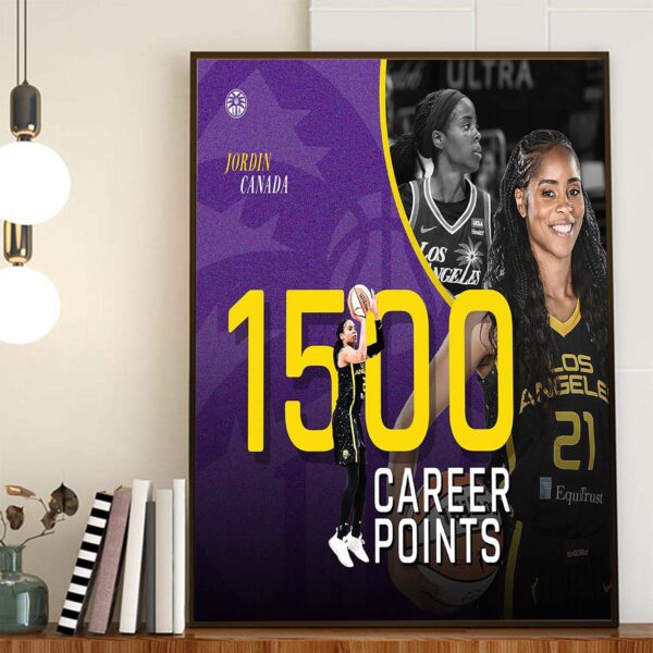 Congrats To Jordin Canada On Surpassing 1500 Career Points Home Decor Poster Canvas