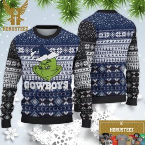 Dallas Cowboys 2023 Christmas Grinch Sweater Gifts For Fans Christmas Ugly Sweater