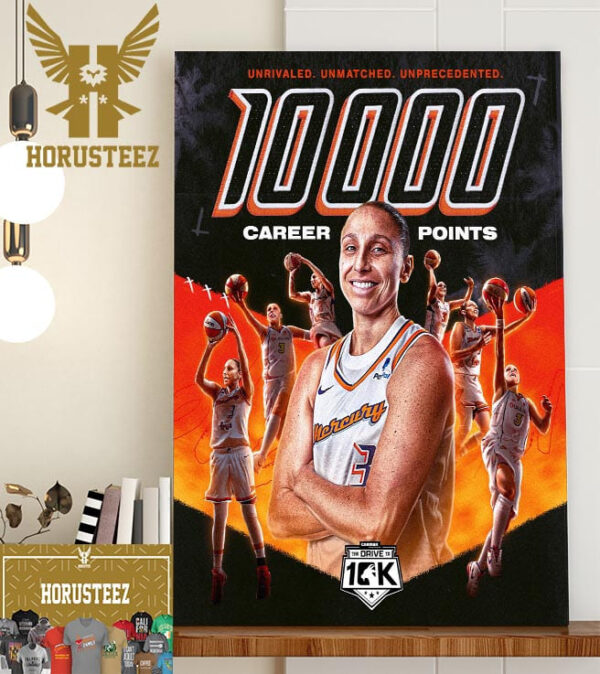 Diana Taurasi Becomes The First WNBA Player To Reach 10000 Points Home Decor Poster Canvas
