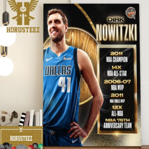 Dirk Nowitzki Basketball Hall Of Fame Resume Class Of 2023 Home Decor Poster Canvas