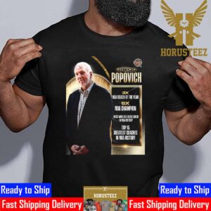 Gregg Popovich Basketball Hall Of Fame Resume Class Of 2023 Unisex T-Shirt