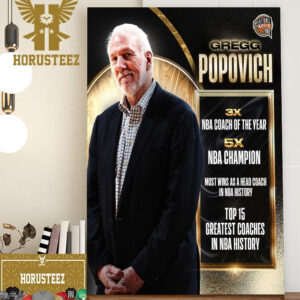 Gregg Popovich Resume Basketball Hall Of Fame Class Of 2023 Home Decor Poster Canvas