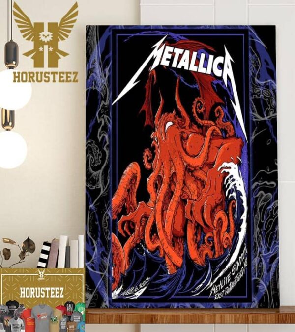 Metallica M72 World Tour at MetLife Stadium East Rutherford NJ USA August 6 2023 Wall Decor Poster Canvas