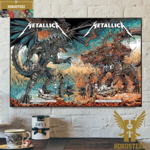 Metallica North American Tour 2023 M72 World Tour Double Posters Of M72 Los Angeles CA at SoFi Stadium August 25-27th 2023 Home Decor Poster Canvas