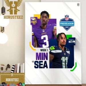 Minnesota Vikings Vs Seattle Seahawks at NFL Preseason 2023 Home Decor Poster Canvas
