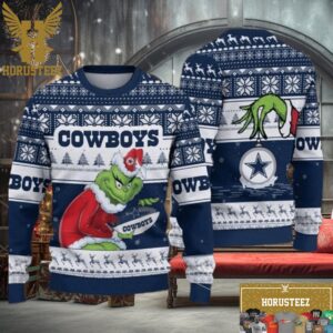 NFL Team Dallas Cowboys x Grinch Stolen Ugly Christmas Sweater