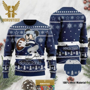 NFL Team Dallas Cowboys x Mickey Mouse of Disney For Christmas 2023 Ugly Sweater