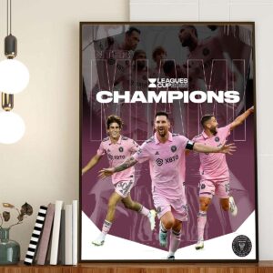 Official 2023 Leagues Cup Champions Are The Inter Miami CF Home Decor Poster Canvas