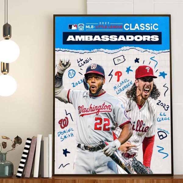 Official Ambassadors For The 2023 MLB Little League Classic In Williamsport PA Home Decor Poster Canvas
