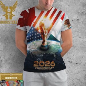 Official Poster For The Host 2026 FIFA World Cup Are Canada Mexico And USA All Over Print Shirt