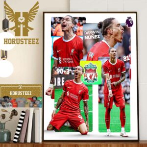 Official Poster New Match For Darwin Nunez Of Liverpool In Premier League Home Decor Poster Canvas