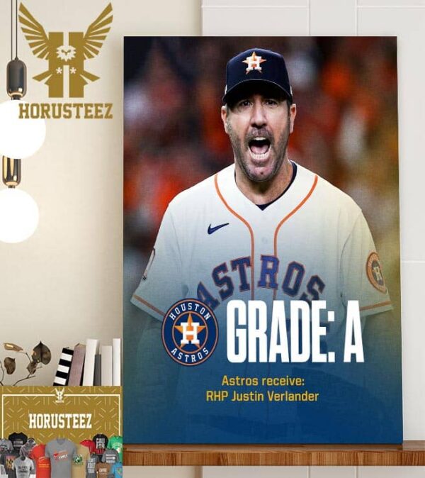 The Houston Astros Acquire RHP Justin Verlander From The New York Mets Home Decor Poster Canvas