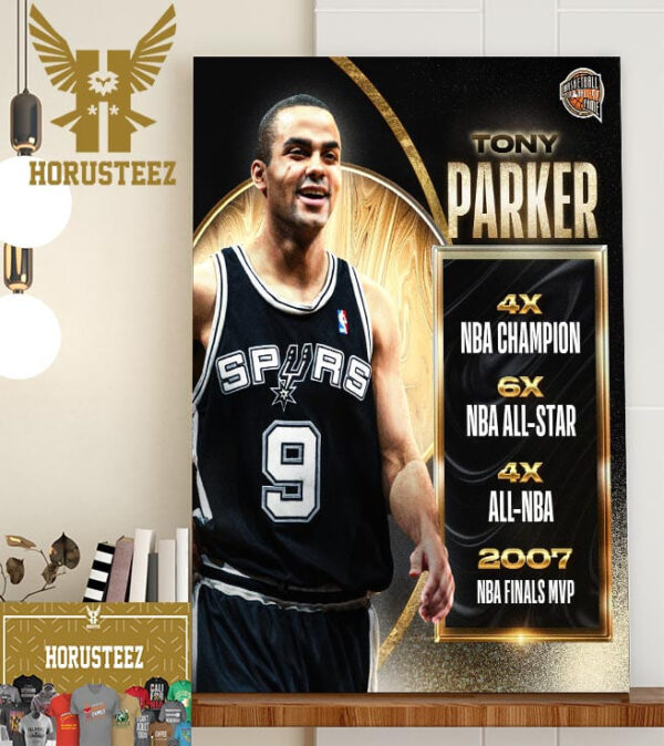 Tony Parker Resume Basketball Hall Of Fame Class Of 2023 Home Decor Poster Canvas