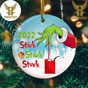 2023 Stink Stank Stunk Gasoline Inflation Gas Price Grinch Decorations Christmas Ornament