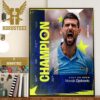 2023 US Open Winner is Novak Djokovic Home Decor Poster Canvas