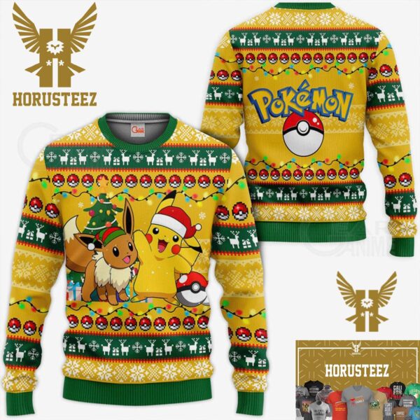 Anime Christmas Cute Pokemon Christmas Holiday Ugly Sweater