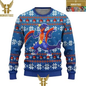 Anime Garchomp Blue Pokemon Christmas Holiday Ugly Sweater