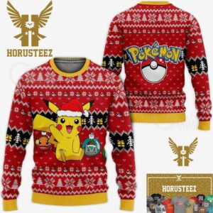 Anime Pikachu Cute Ball Pokemon Christmas Holiday Ugly Sweater