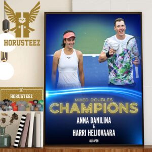 Anna Danilina And Harri Heliovaara Are The Mixed Doubles Champions At US Open 2023 Home Decor Poster Canvas