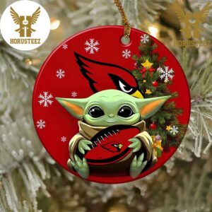 Arizona Cardinals Baby Yoda NFL 2023 Decorations Christmas Ornament