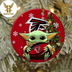 Atlanta Falcons Baby Yoda NFL 2023 Decorations Christmas Ornament