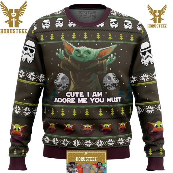 Baby Yoda Cute Mandalorion Star Wars Funny Christmas Ugly Sweater