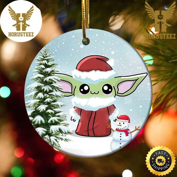 Baby Yoda Star Wars Gift Christmas 2022 NFL Hallmark Decorations Christmas Ornament