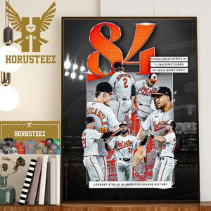 Baltimore Orioles Have The Longest Streak In American League History Home Decorations Poster Canvas
