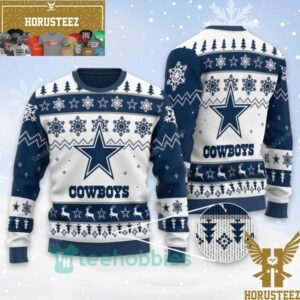 Blue Star Dallas Cowboys NFL Coolest Christmas Ugly Sweater
