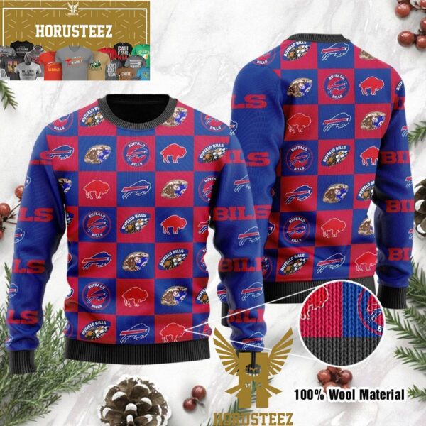 Buffalo Bills American Football Pattern Christmas Ugly Sweater