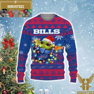 Buffalo Bills Baby Yoda Star Wars Christmas Light Up Christmas Ugly Sweater