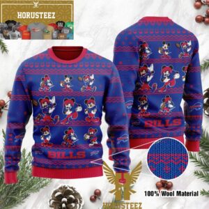 Buffalo Bills Gifts Mickey Mouse Player Christmas Ugly Sweater