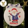 Buffalo Bills Round Aluminum Christmas Tree NFL Football Decorations Christmas Ornament