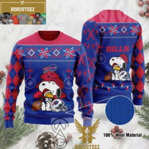 Buffalo Bills The Peanuts Charlie Brown Snoopy Holiday Party Christmas Ugly Sweater