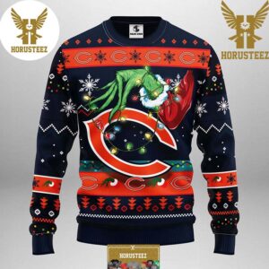 Chicago Bears Grinch NFL Best For Xmas Holiday Christmas Ugly Sweater