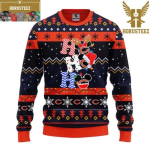 Chicago Bears HoHoHo NFL Mickey Christmas Ugly Sweater