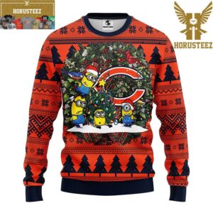 Chicago Bears Minion NFL Christmas Ugly Sweater