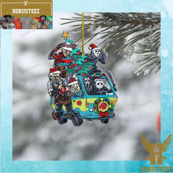 Christmas Pine Tree Horror Squad On Bus Christmas Christmas Tree Decorations Ornament