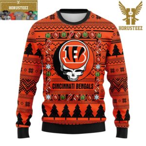Cincinnati Bengals Grateful Dead Christmas Ugly Sweater
