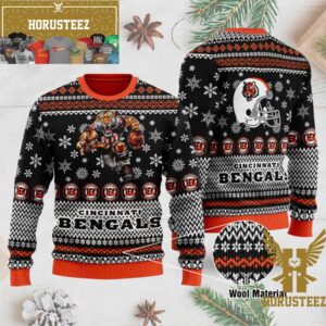 Cincinnati Bengals Mascot Printed Ugly Christmas Sweater