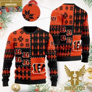 Cincinnati Bengals NFL Seamless Christmas Pattern Christmas Ugly Sweater