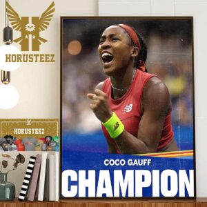 Coco Gauff Champion 2023 US Open Womens Title Home Decor Poster Canvas