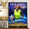 Coco Gauff Champion 2023 US Open Womens Title Home Decor Poster Canvas